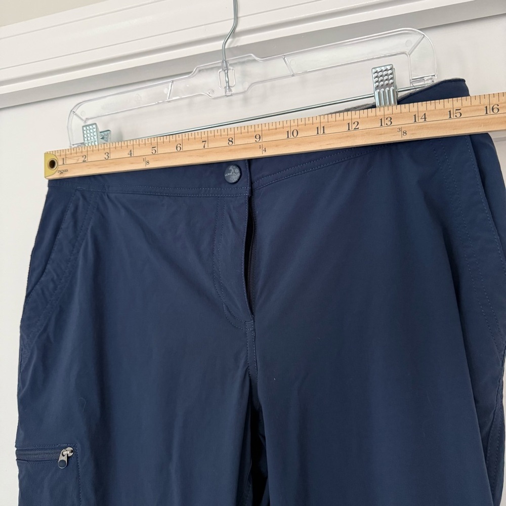 LL Bean Comfort Trail Pants Women‎ 10R Blue Nylon Cargo Water-Repellent Mid Rise - Picture 5 of 7